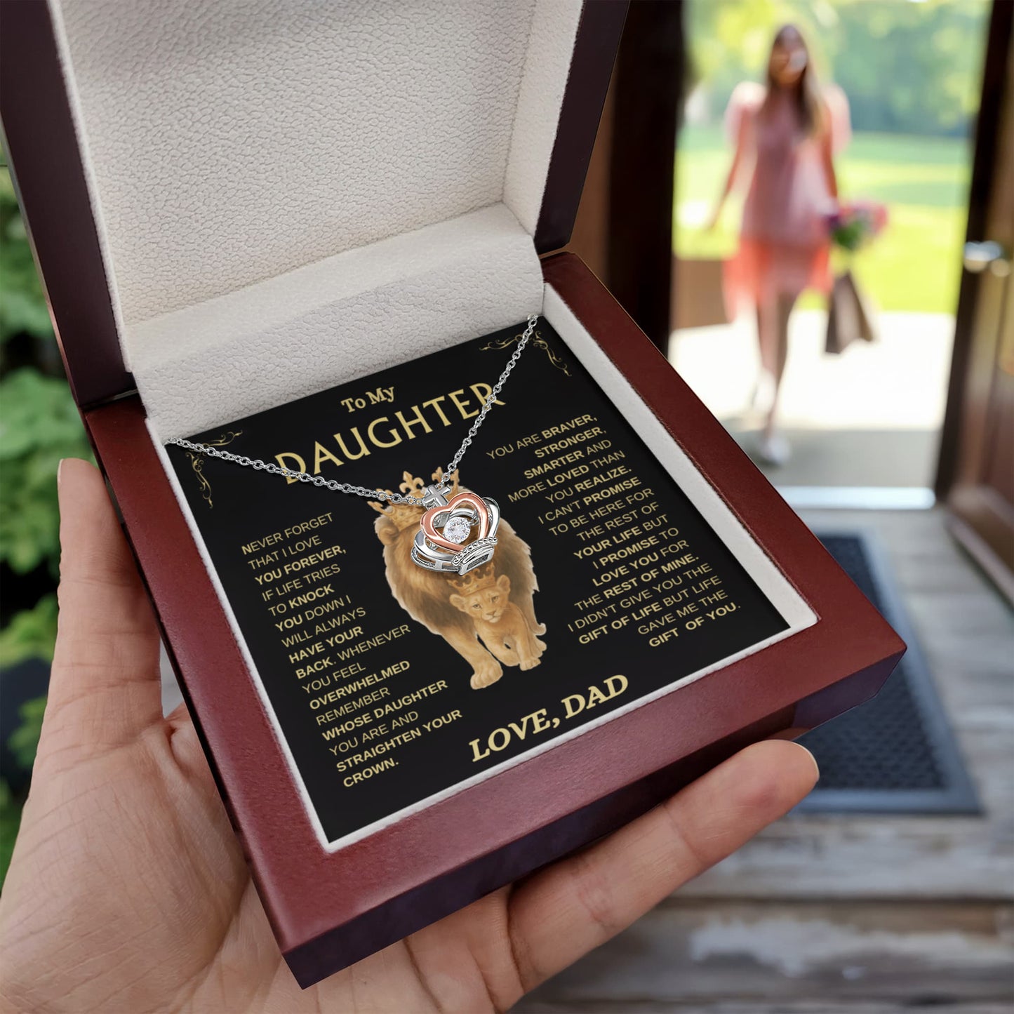 Straighten Your Crown / Daughter Gift from Dad / Crown Pendant Necklace