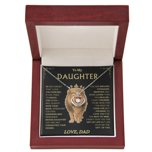 Straighten Your Crown / Daughter Gift from Dad / Crown Pendant Necklace