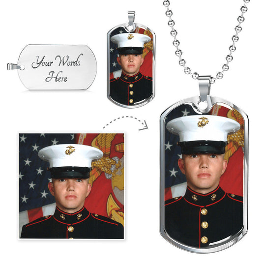 Customized Dog Tag with Photo Upload and Personalized Engraving