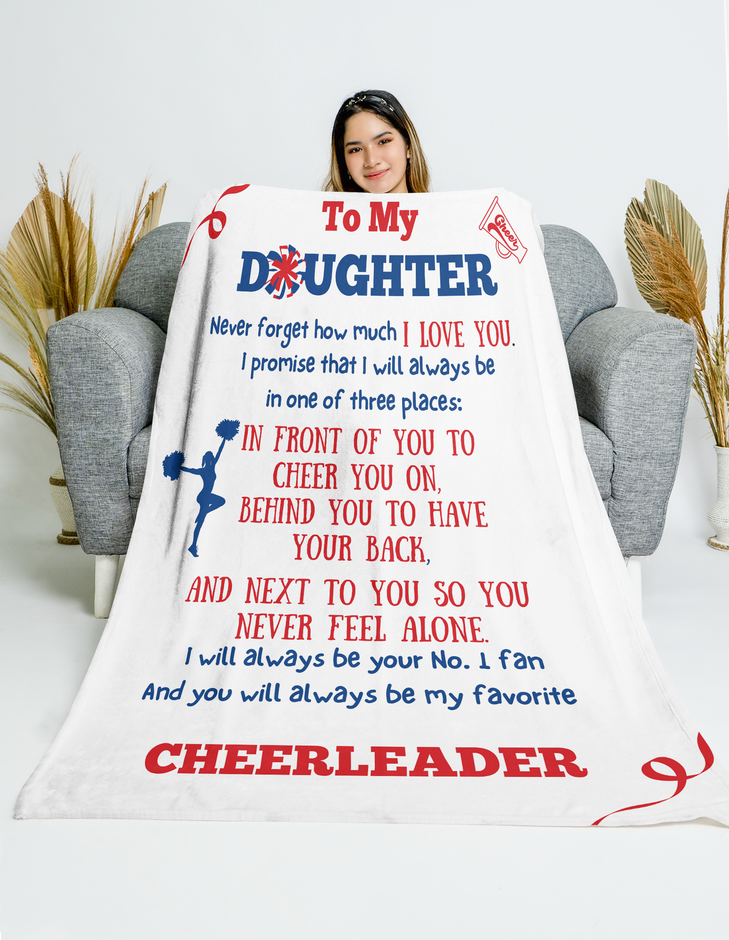 Daughter Cheerleader Blanket