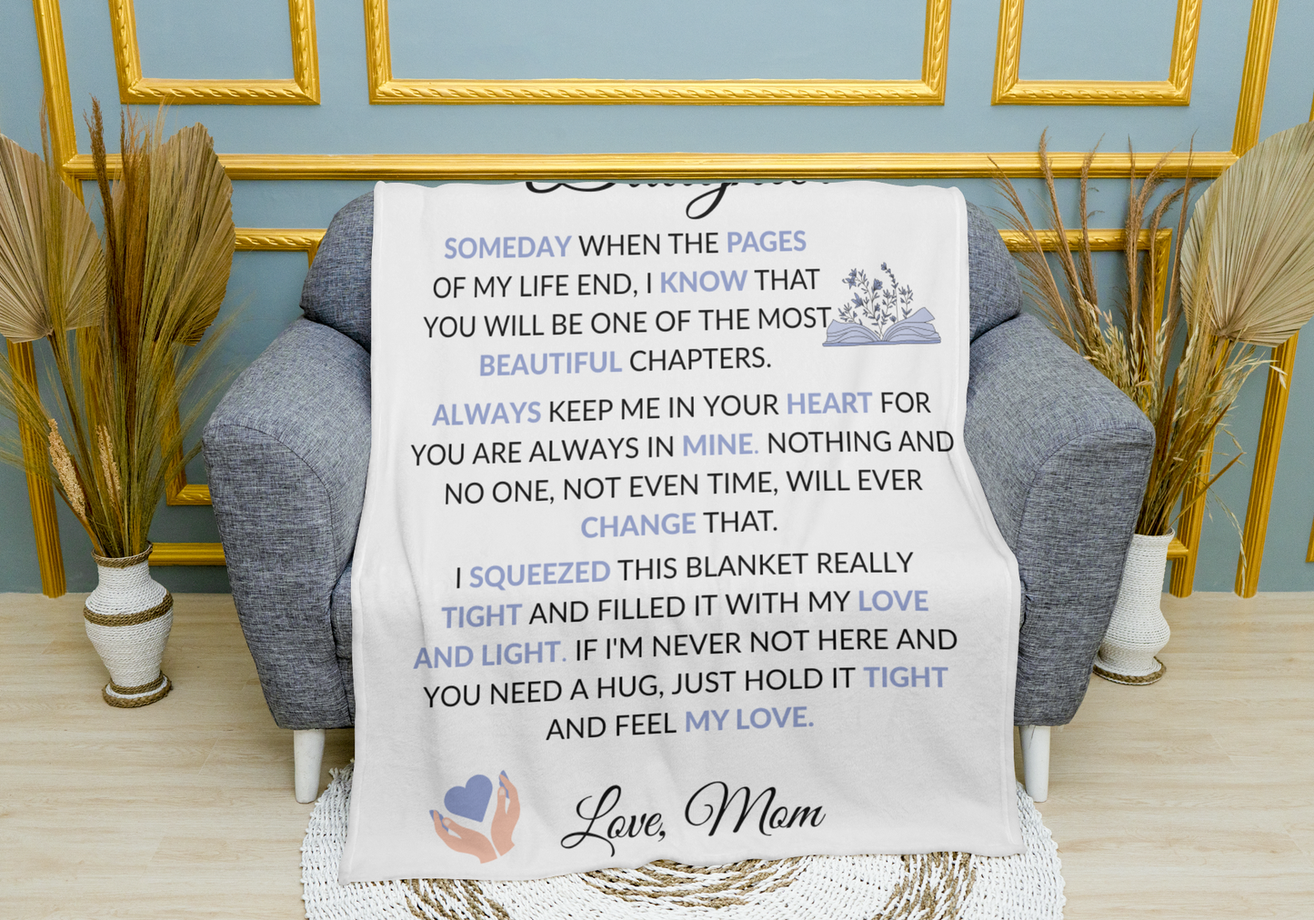 To My Precious / Love, Mom / Mink Sherpa Blanket 50x60