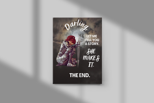 Darling "She Makes It"  Portrait Canvas .75in Frame