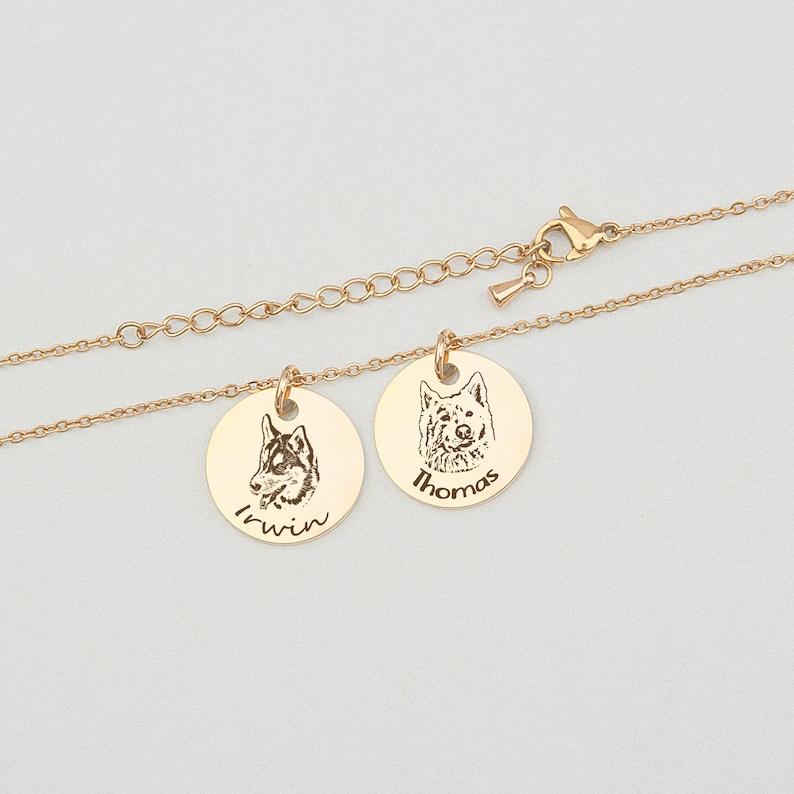 Pet Portrait Name Necklace