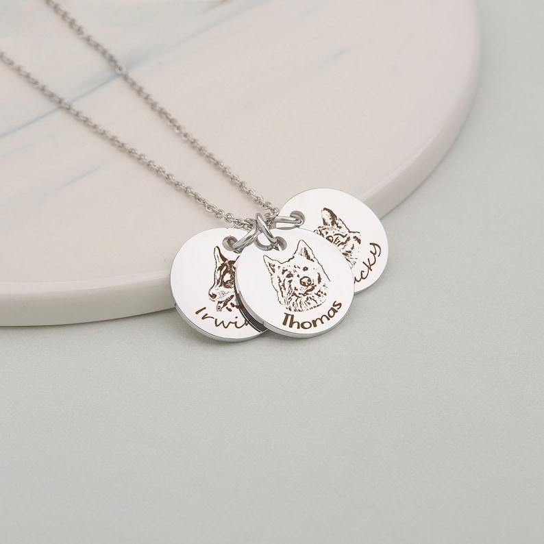 Pet Portrait Name Necklace