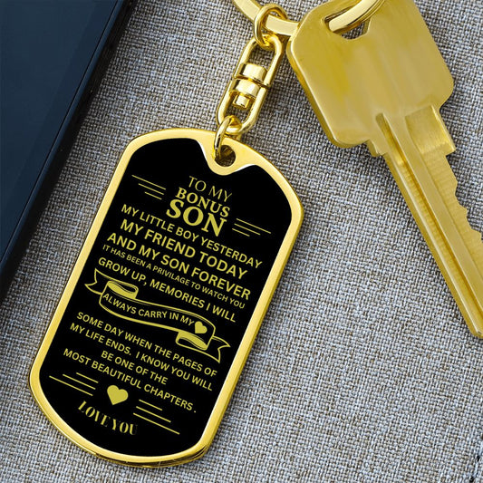 To My Bonus Son / Keychain