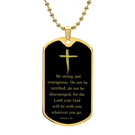Joshua 1:9 / Dog Tag Necklace