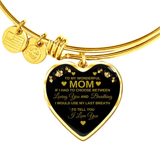 Mom / Heart Bangle
