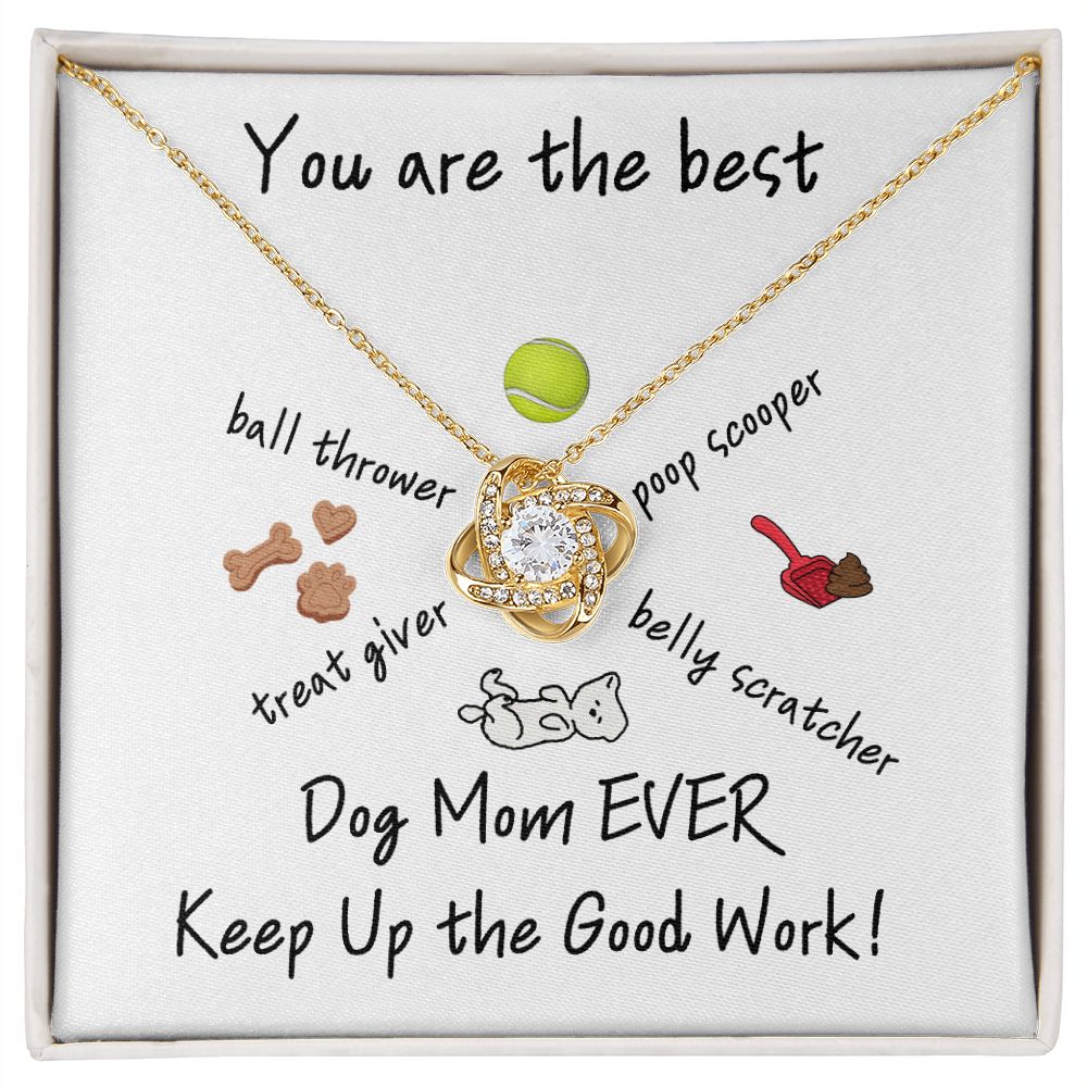 Dog Mom Love Knot Necklace