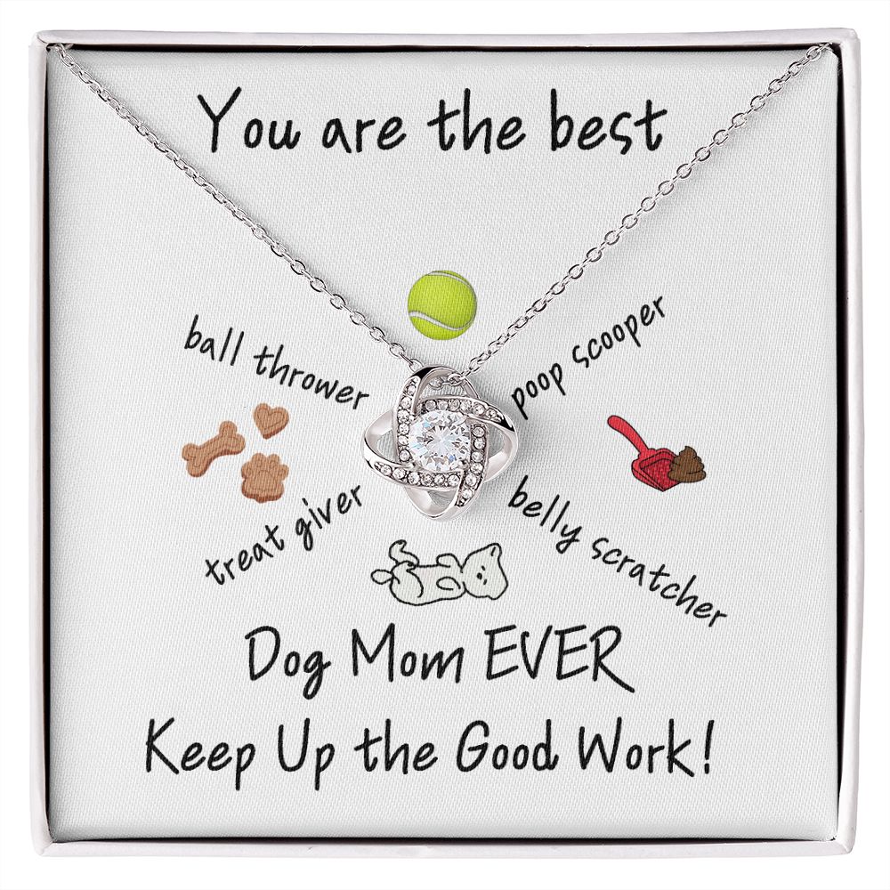 Dog Mom Love Knot Necklace