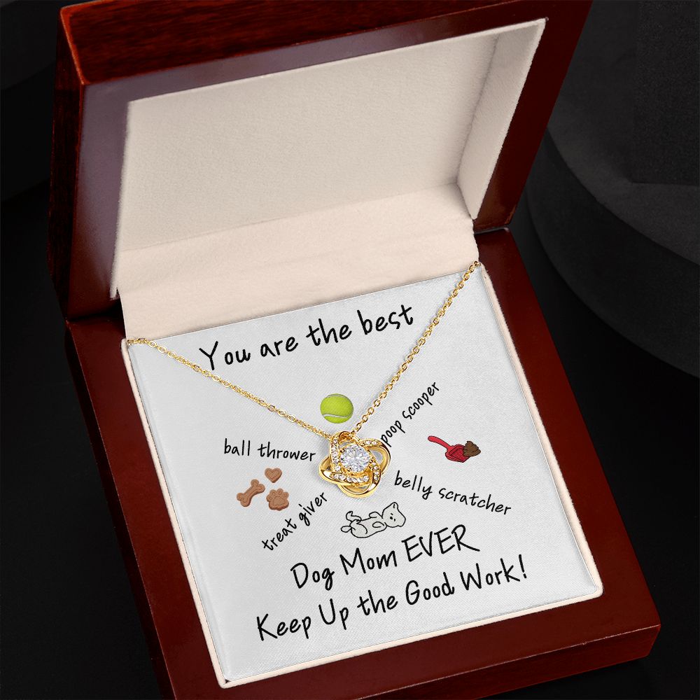 Dog Mom Love Knot Necklace