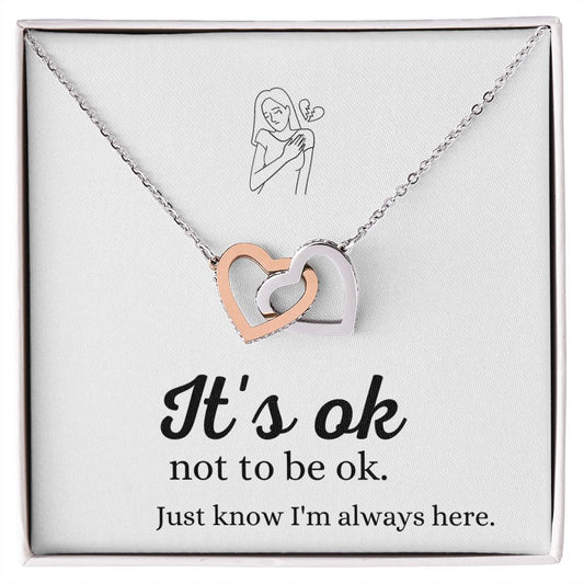 Condolence / Interlocking Heart Necklace