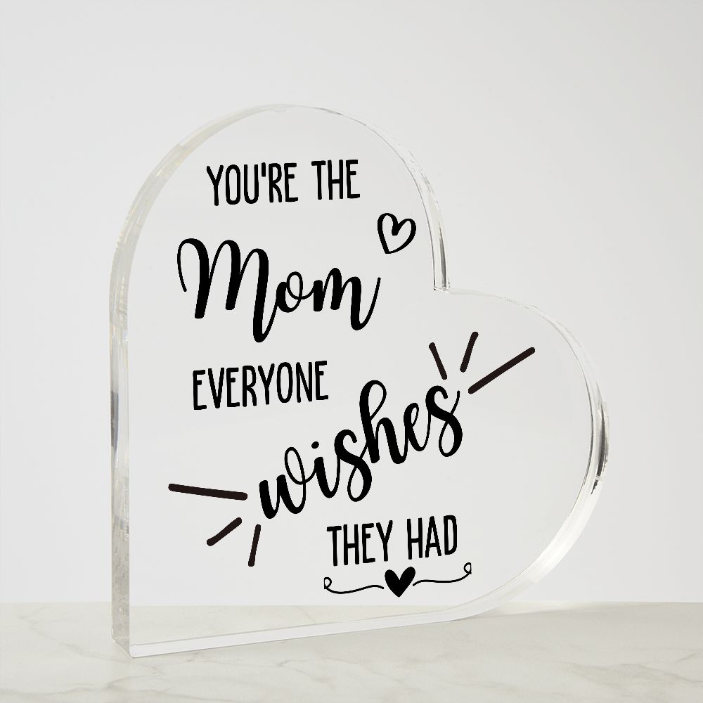Mom / Acrylic Heart Plaque