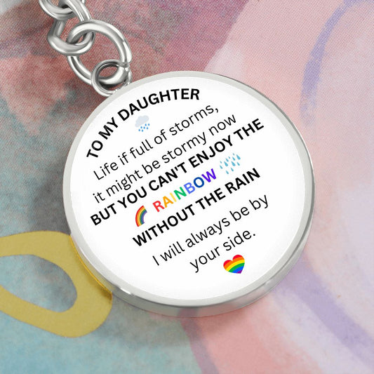 Daughter / Circle Keychain